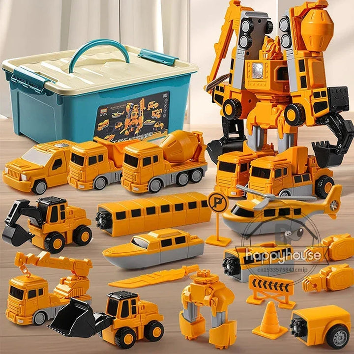 Magnetic Building Blocks Set - Transforming Robot Car Toy for Toddlers, STEM Learning Toy, Fall 2025 Gift Idea