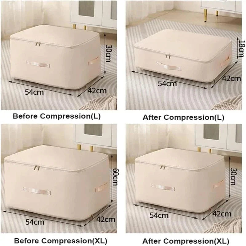 Large Capacity Compression Storage Bag - Home Organizers for Clothes &amp; Quilts, Moisture-Proof