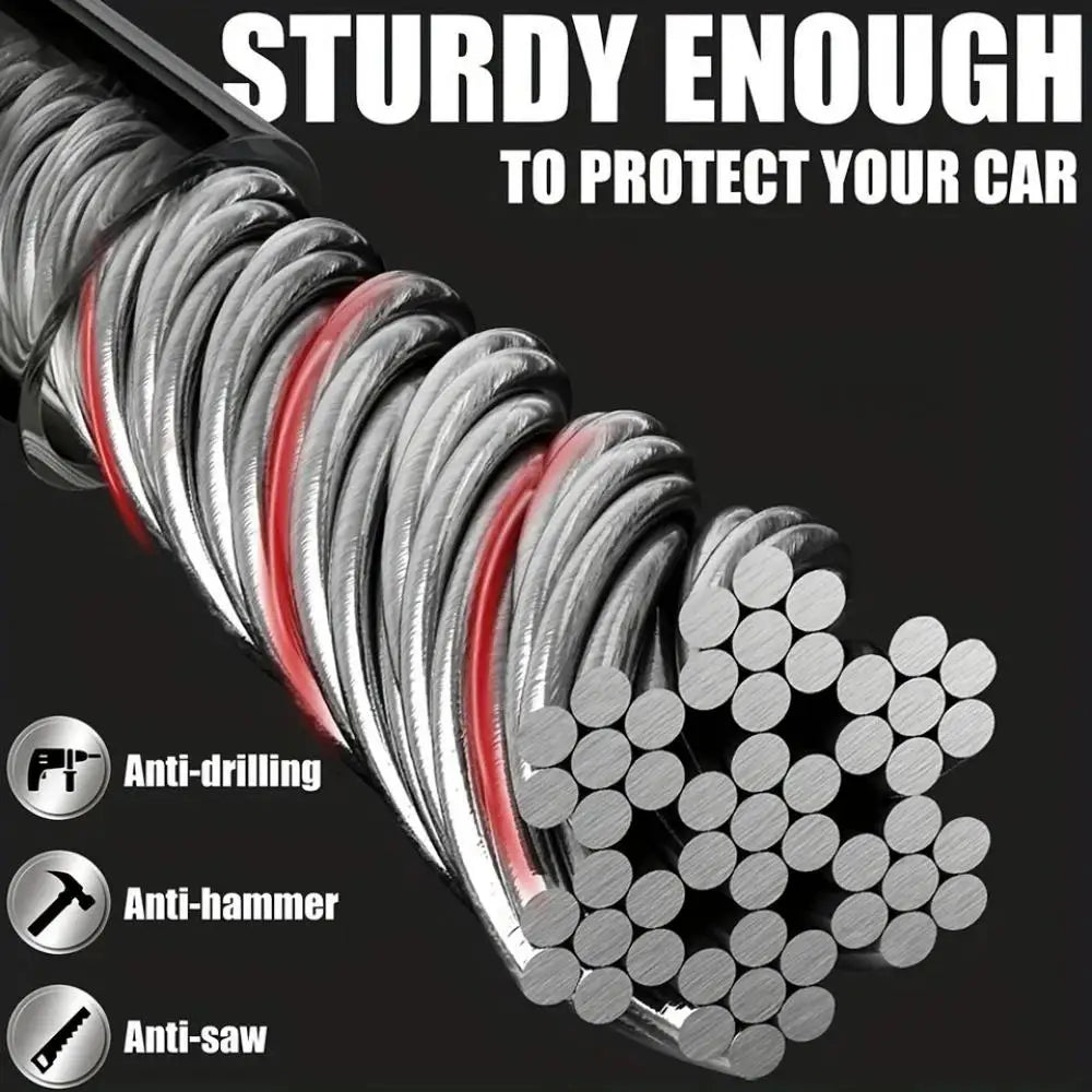 Universal Car Steering Wheel Lock with Seatbelt Buckle – 3-Key Anti-Theft Security Device 2026