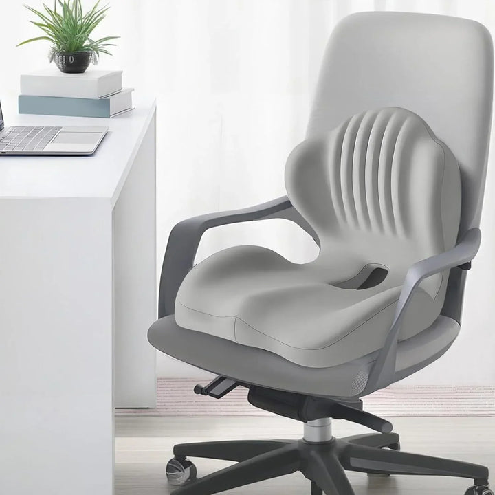Memory Foam Seat Cushion – Ergonomic Lumbar Support for Office Chair and Car, Stress Relief