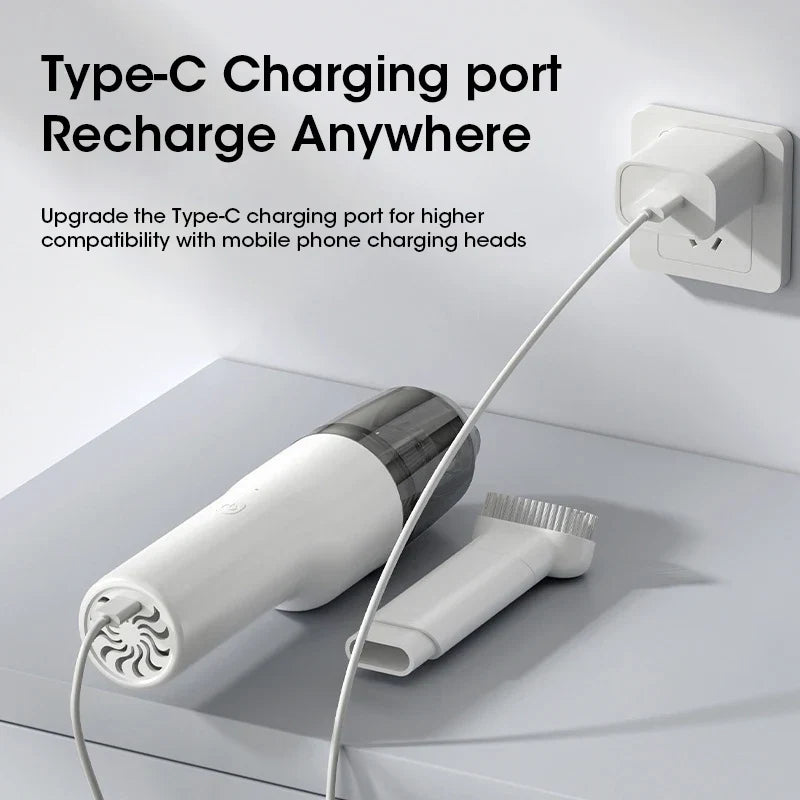 Rechargeable Handheld Car Vacuum Cleaner - Wireless Portable Dust Removal for Household Cleaning