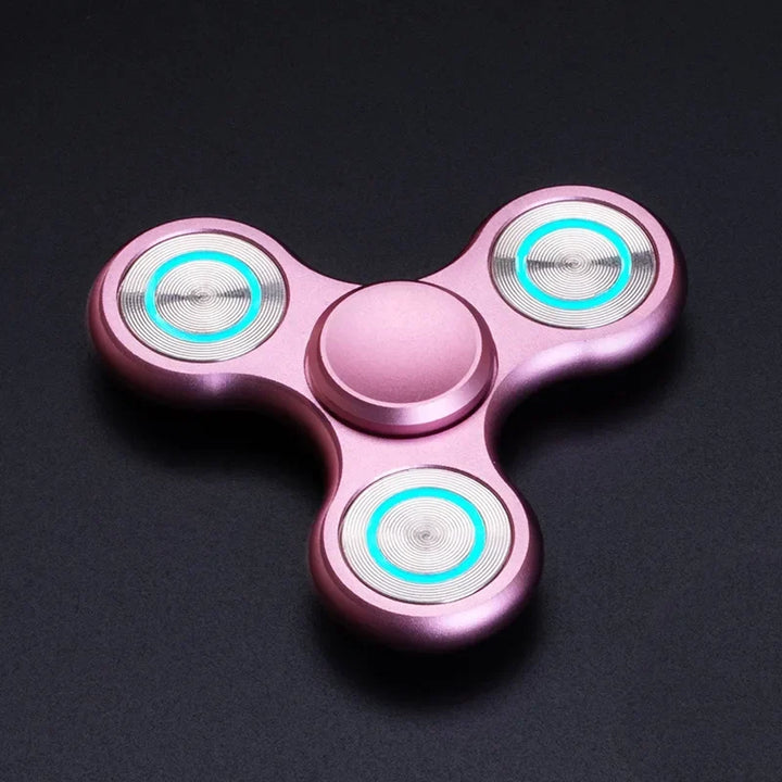 Fidget Spinner Luminous Metal Triangle EDC Desk Focus Toy
