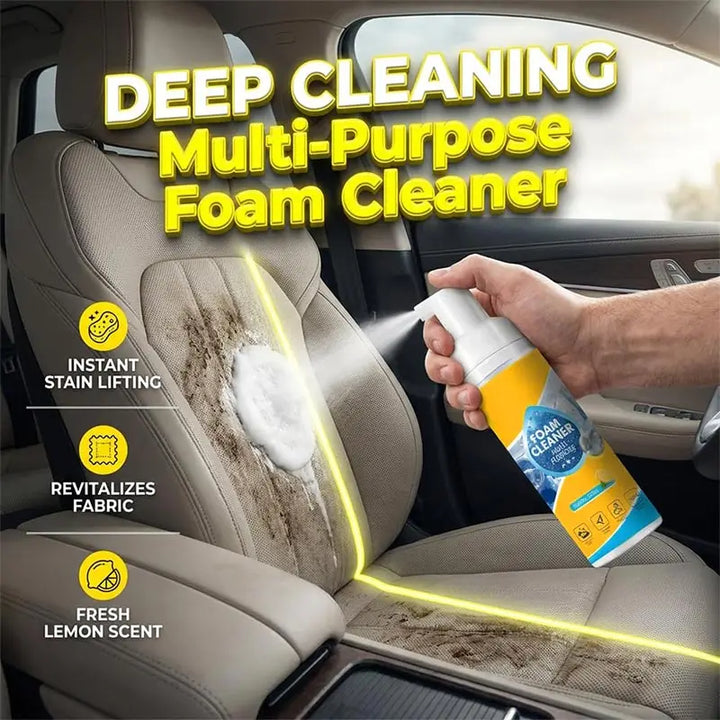 Foam Cleaner 4-In-1 Enzyme 150ml All-Purpose Cleaning Spray Spring 2026 No Rinse Car Interior and Kitchen Lemon Scent