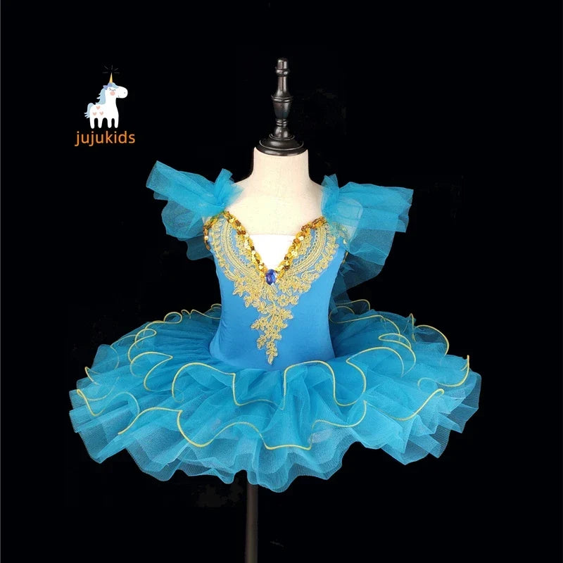 Lightweight girls ballet tutu - pancake-style, polyester, for recital performances
