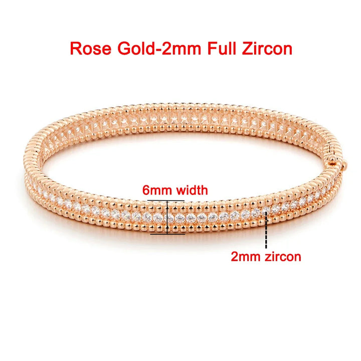 Moissanite 2mm Bracelet 18K Gold Plated Tennis Bangle