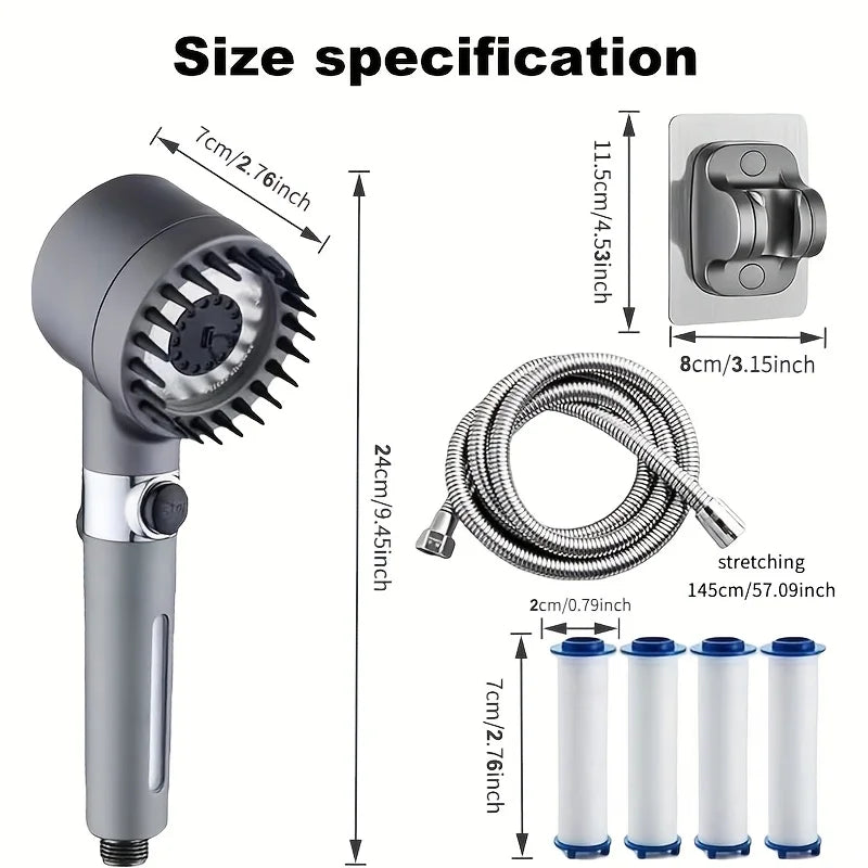 Shower Head With Filter Handheld Turbocharger – Multi Spray Modes, Built-In Filter On Off Switch, Fall 2026 Home Upgrade