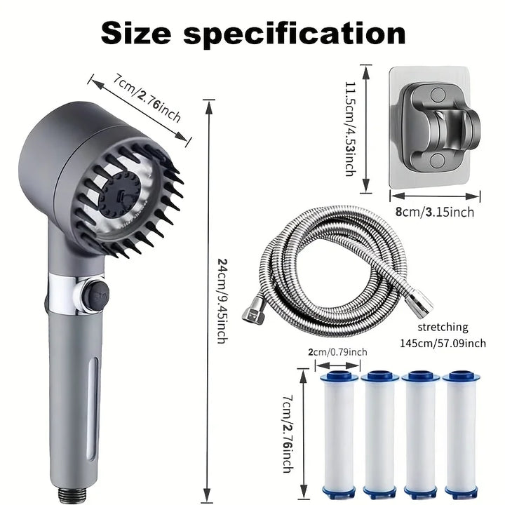 Shower Head With Filter Handheld Turbocharger – Multi Spray Modes, Built-In Filter On Off Switch, Fall 2026 Home Upgrade