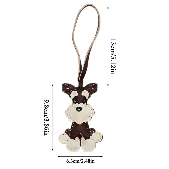 Bear Keychain PU Leather Mini Bag Charm Cute Gift Accessory
