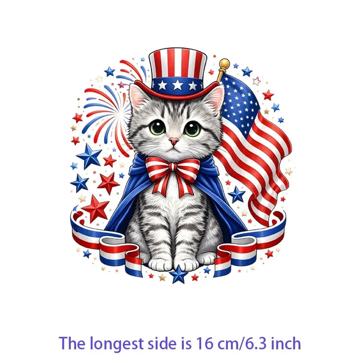 Iron On Patches USA Flag Bald Eagle Heat Transfer Set Patriotic 4th Of July DIY Clothing Decor 2026