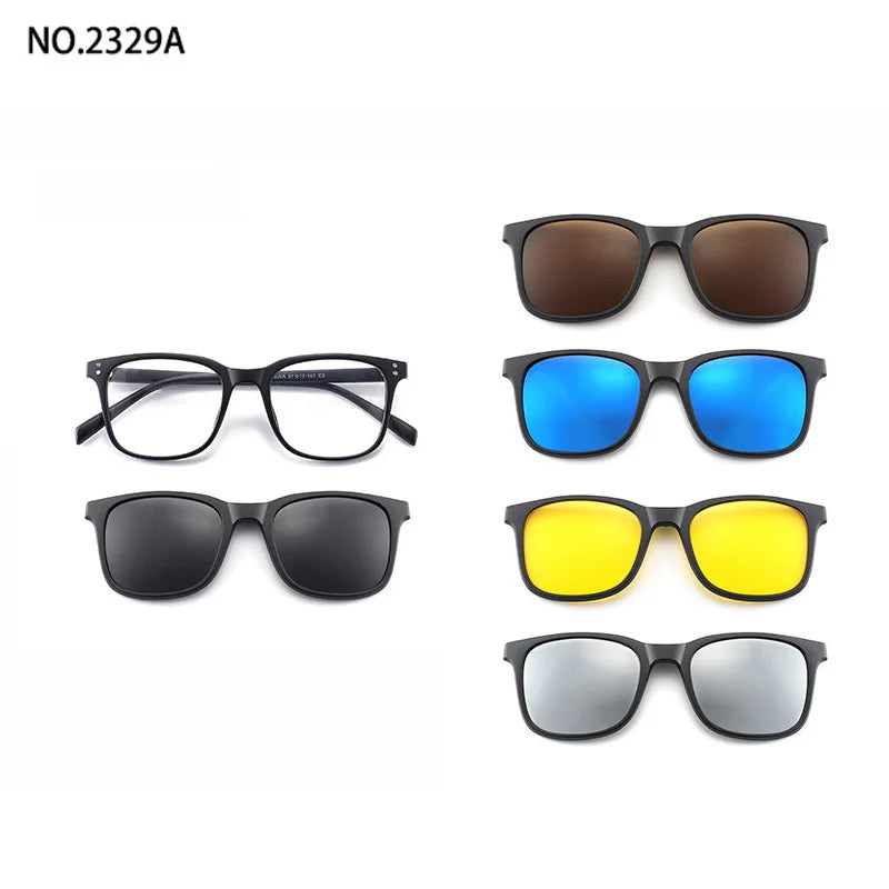 Magnetic Clip Sunglasses Interchangeable Lens Set 5 Lenses Polarized Prescription Ready Summer 2026 Gift