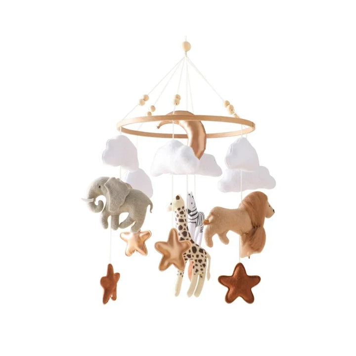 Wooden Crib Mobile Bracket Newborn Sensory Toys Soothing