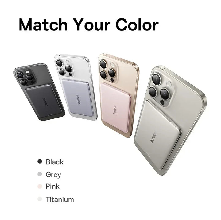 Ultra-Slim Magnetic Power Bank – Card-Sized 10000mAh PD 27W &amp; 5000mAh PD 20W Wireless Charging 2026