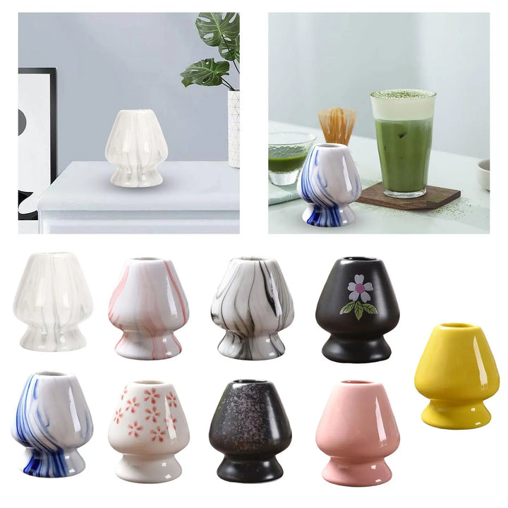 Matcha Whisk Holder Ceramic Chasen Stand Home Teaware