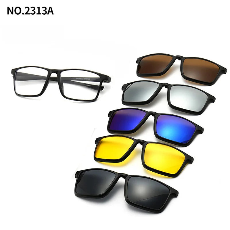 Magnetic Clip Sunglasses Interchangeable Lens Set 5 Lenses Polarized Prescription Ready Summer 2026 Gift