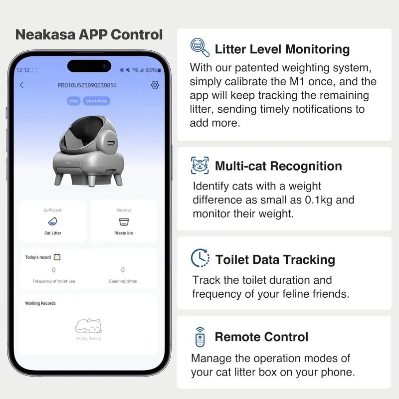 Smart Cat Litter Box App Controlled Automatic Self Cleaning Fall 2025 TikTok Viral Low Noise Odor Reduction
