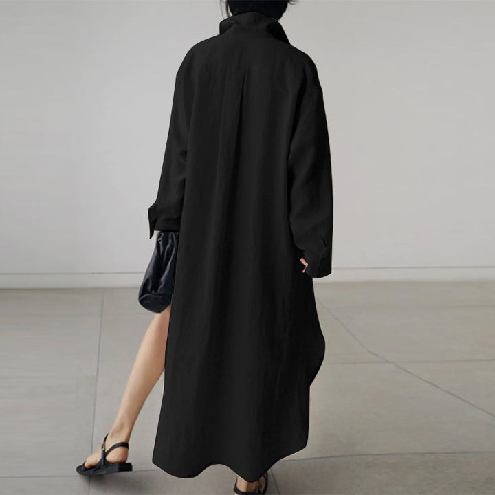 Lightweight Shirt Dress for Women, Elegant Spring Style, Versatile Casual &amp; Formal Wear