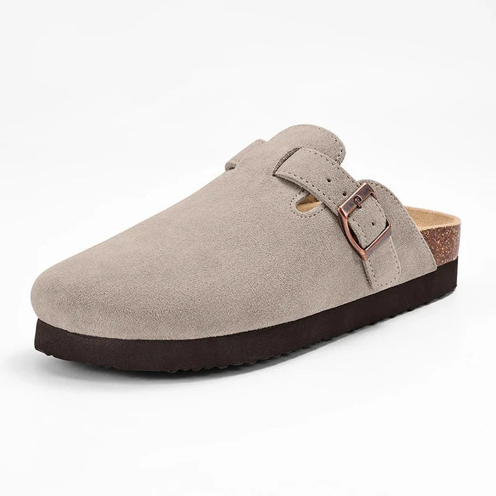 Comfort Cork Slide Sandals – Unisex Suede Footbed Clogs
