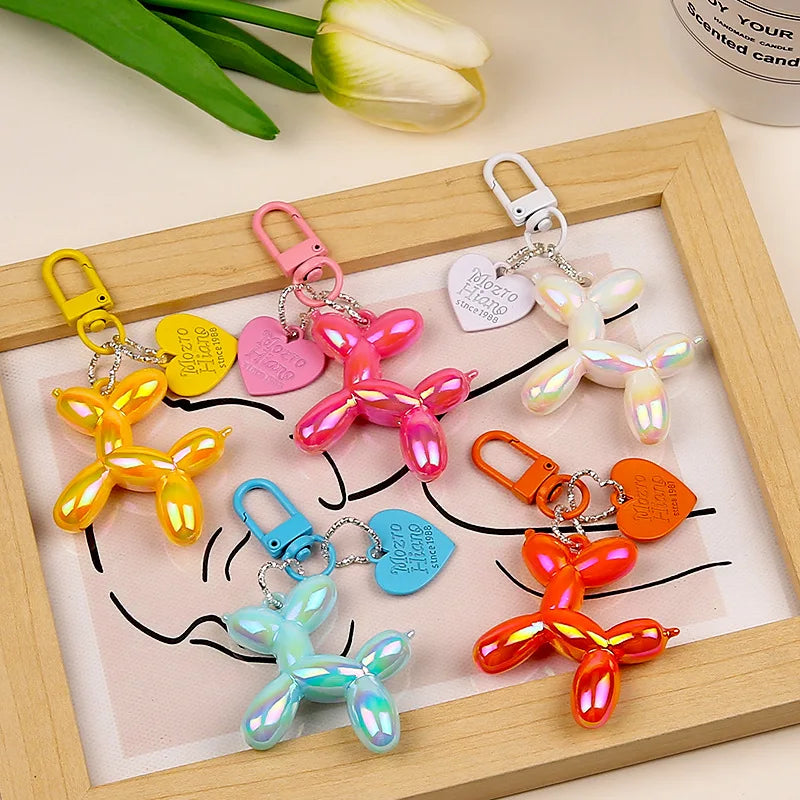 Balloon Dog Keychain Resin Cute Bag Pendant Fall 2025 Gift