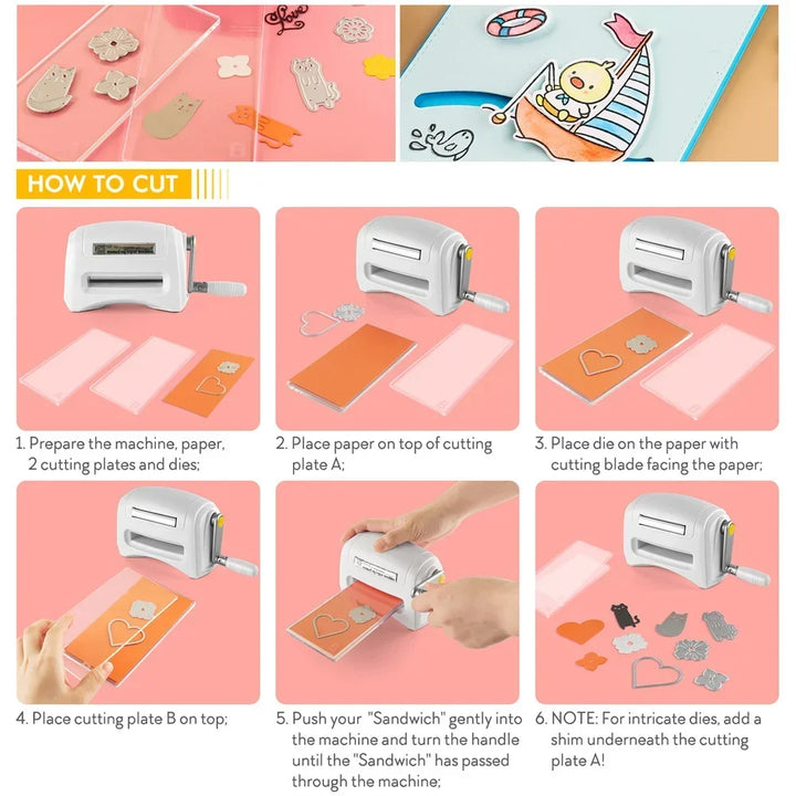 Portable Manual Die Cutting And Embossing Machine For Cards