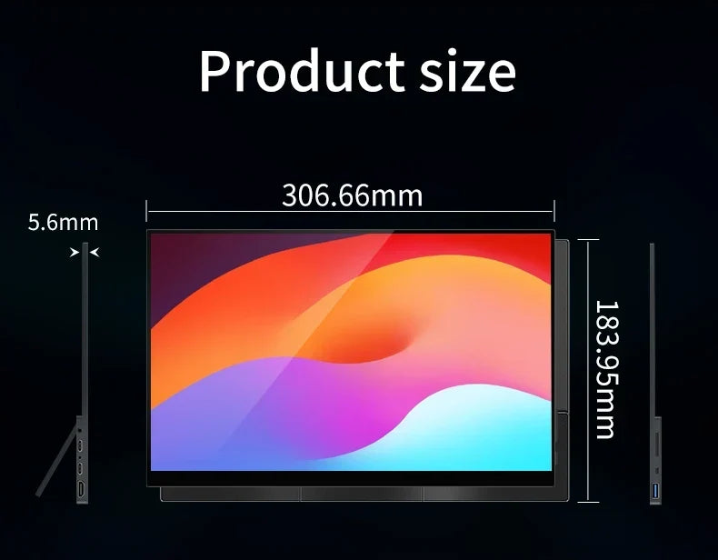 OLED 13.3 Portable Monitor Metal Frame Travel Display