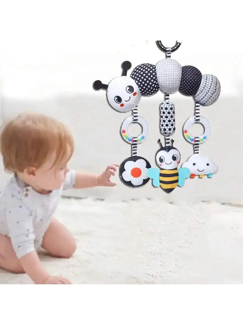 Baby Rattle Stroller Hanging Toy Newborn Sensory Toys