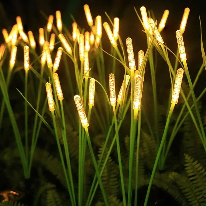 LED Solar Reed Garden Lights Plastic Outdoor Waterproof Swaying Pathway Lamps Summer 2026 Patio Decor