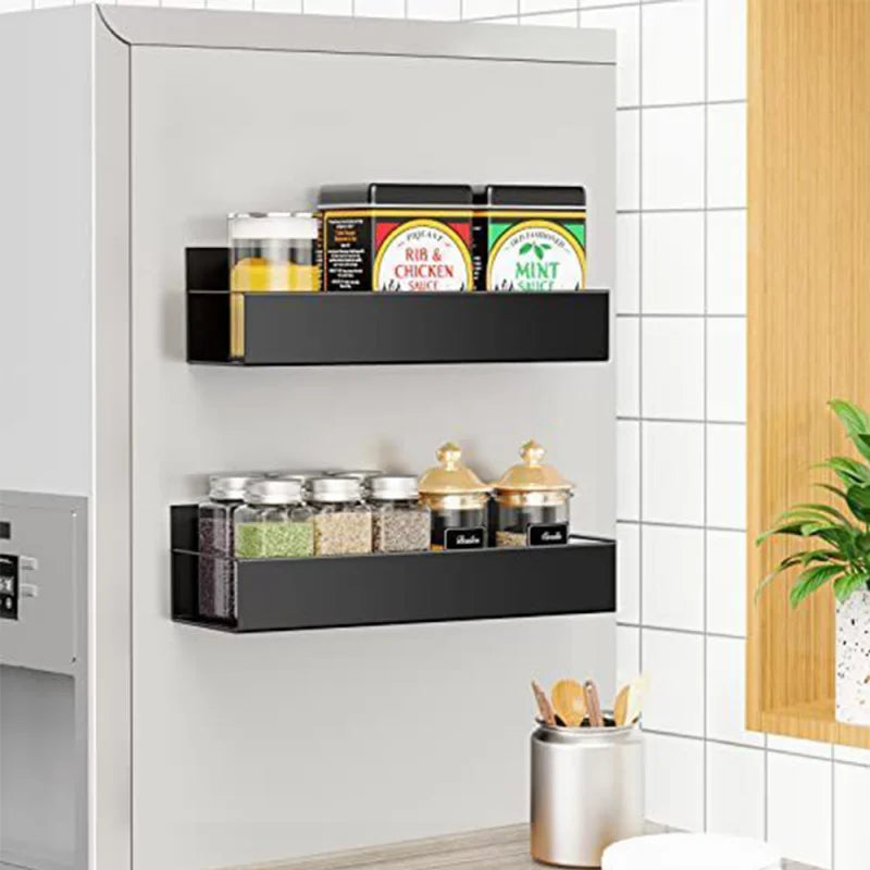 Magnetic Refrigerator Shelf Organizer Rack Space Saving