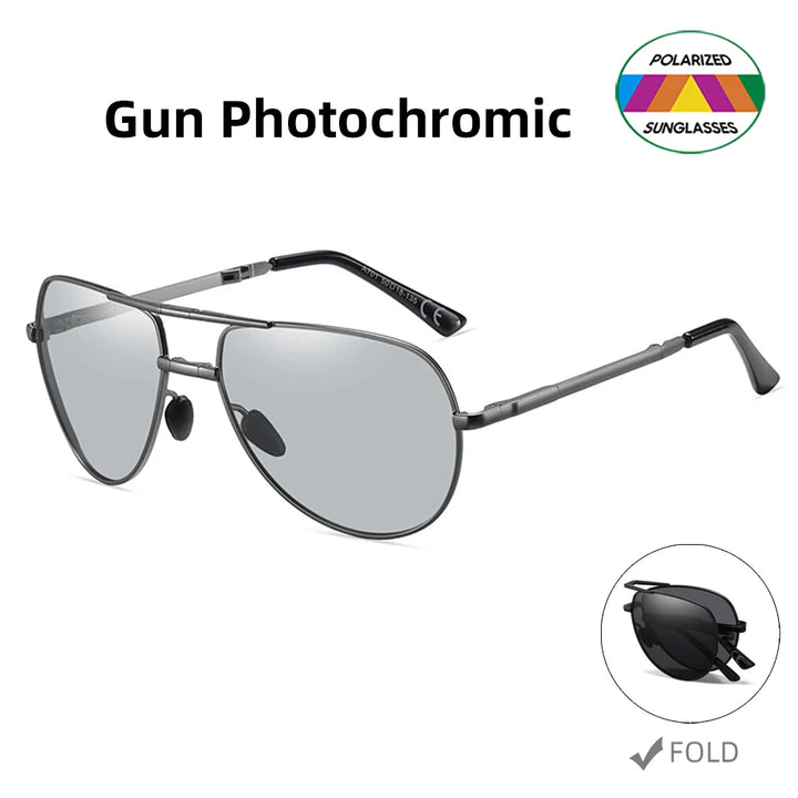 Aviator Sunglasses Foldable Metal Pilot Style Polarized UV400 Sun Glasses, Summer 2026 Trend, All-Day Comfort