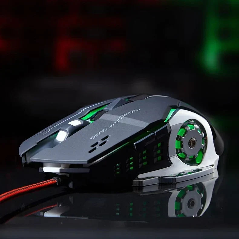 Wireless Rechargeable Gaming Mouse Bluetooth Silent Backlit