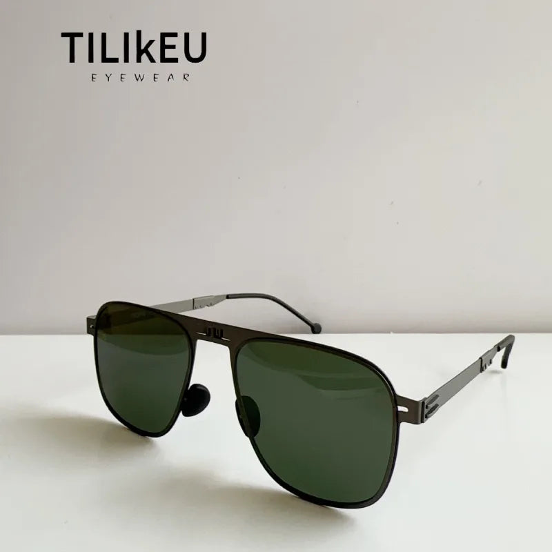 Sunglasses Polarized Pilot Style Foldable Steel Frame UV400 Protection for Driving and Fishing Summer 2026