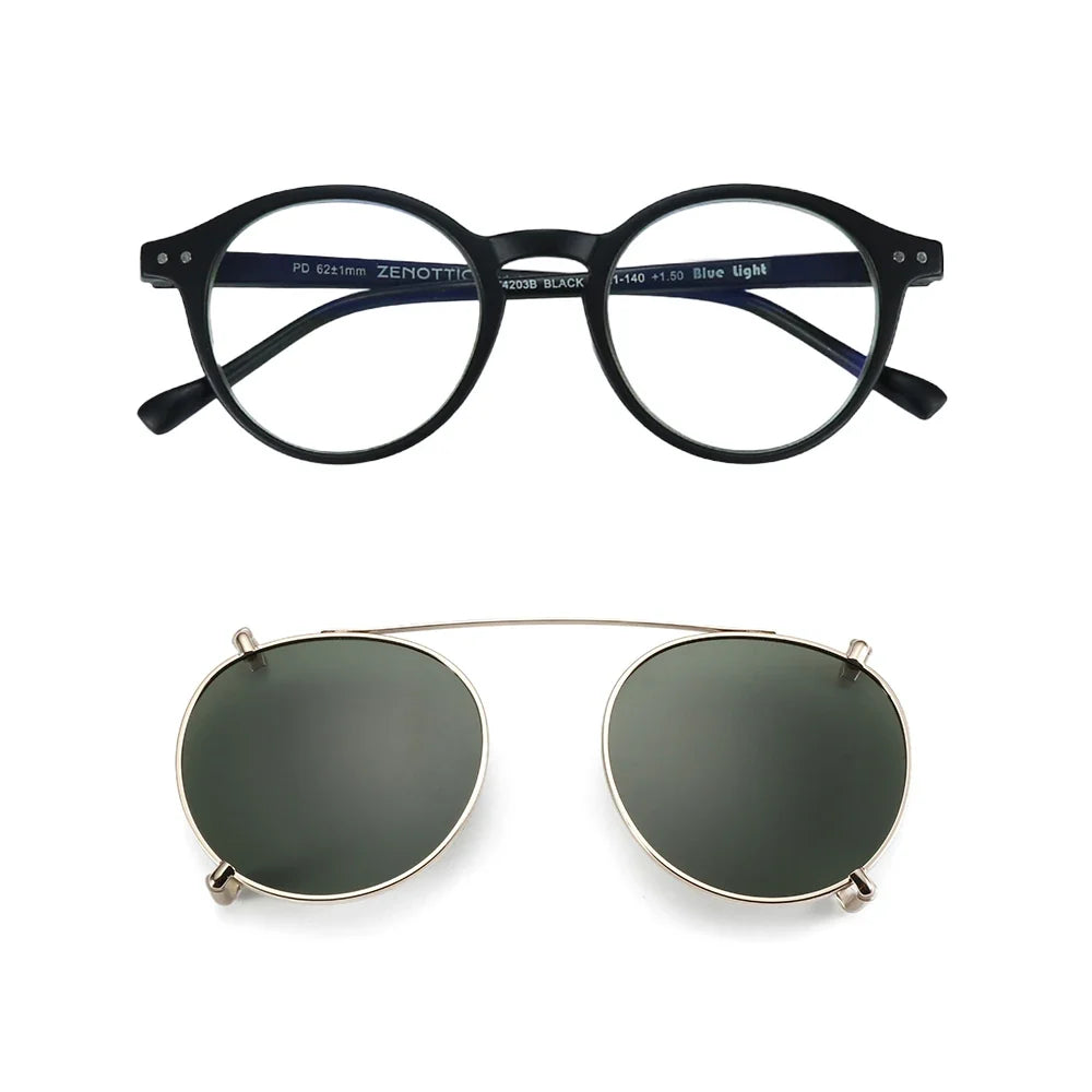 Clip On Sunglasses Retro Round Frames Anti Blue Light Polarizing Clip Ons Summer 2026