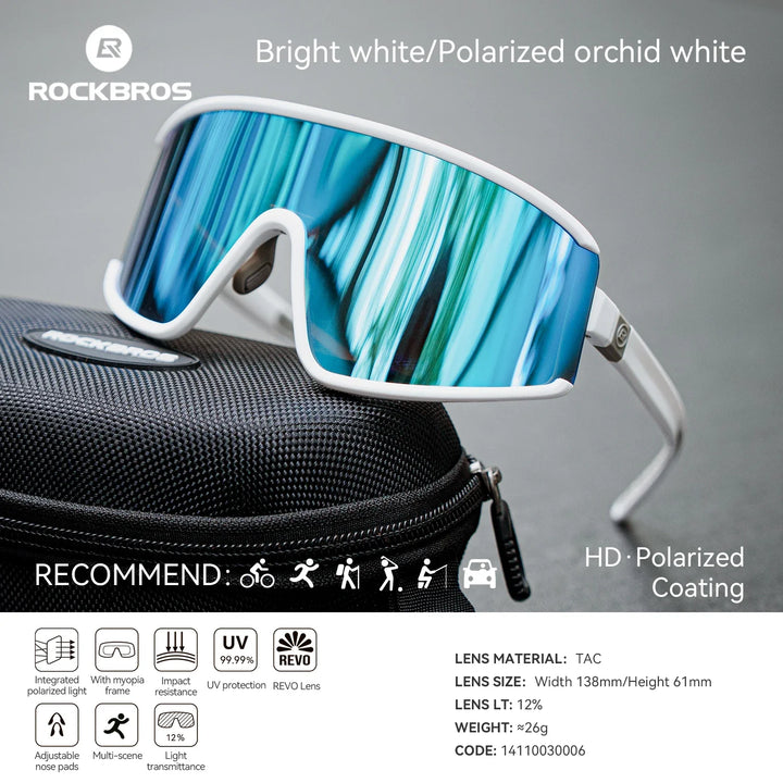 Cycling Sunglasses Polarized UV400 Anti-Fog Photochromic Outdoor Eyewear All-Season Non-Slip Unisex