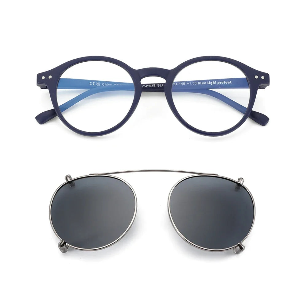 Clip On Sunglasses Retro Round Frames Anti Blue Light Polarizing Clip Ons Summer 2026