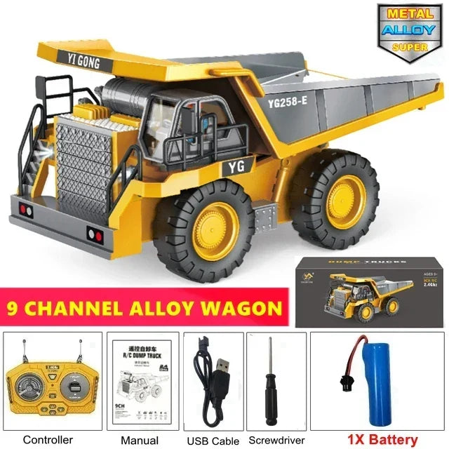 Remote Control Excavator Toy 4WD Construction Vehicle Battery Included Kids Gift Fall 2025