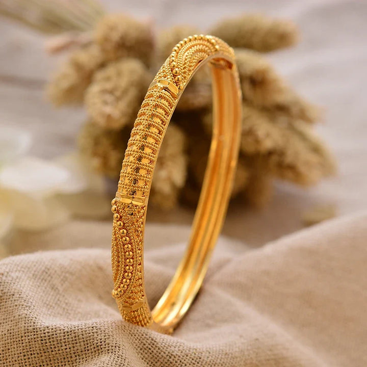 Gold Plated Bangles Luxury Arabic Wedding Bracelet