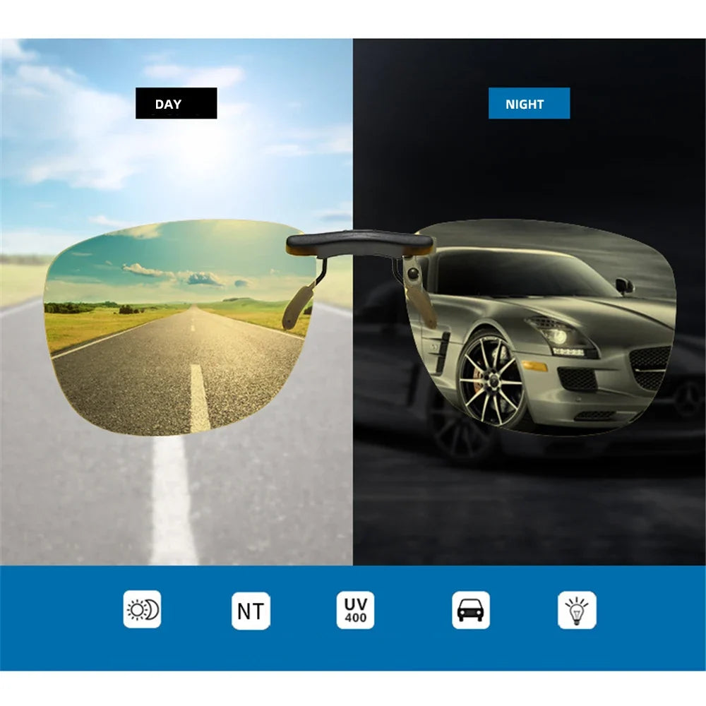 Clip-On Sunglasses Polarized Square Frames UV400 Anti-Glare Night Driving Summer 2026 Trend