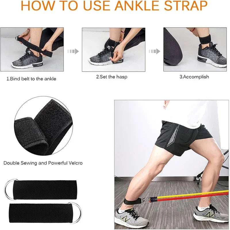 Lightweight Fitness Equipment - Portable Resistance Bands for Exercise, Bodybuilding &amp; Weight Loss