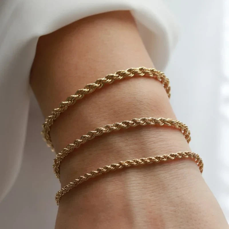 Stainless Steel Rope Chain Bracelet Twisted Singapore