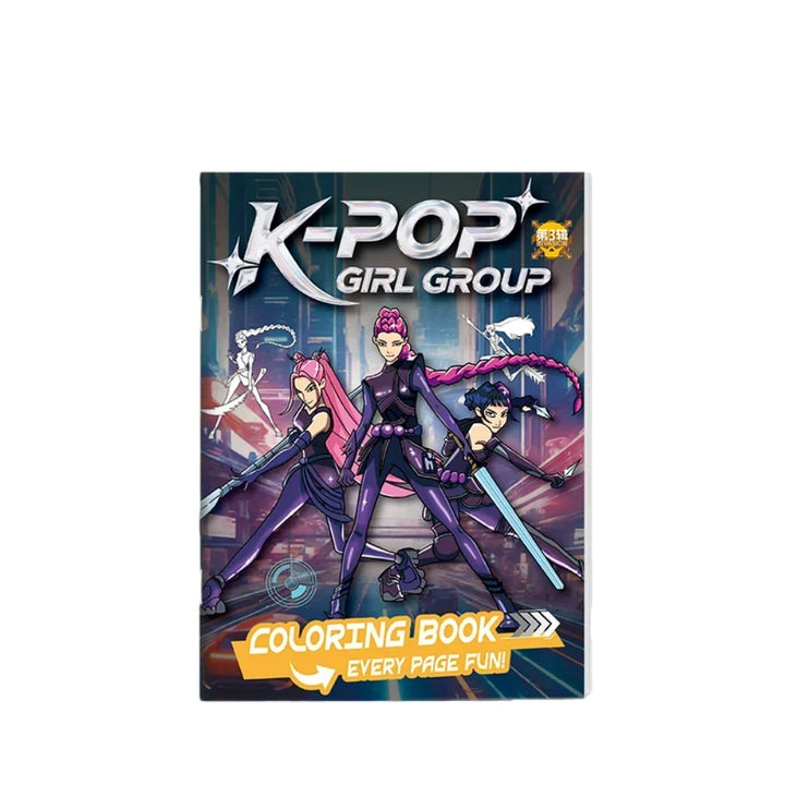 colouring Book Kpop Demon Hunters Anime Sketches Rumi Mira Zoey Cute Line Drawings Back to School 2025 Gift