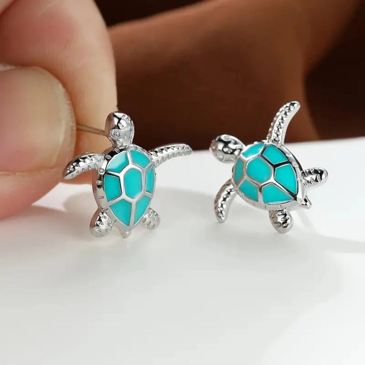 Sea Turtle Stud Earrings Cute Animal Jewelry Trend 2026 Summer Accessory Gift Idea For Ocean Lovers
