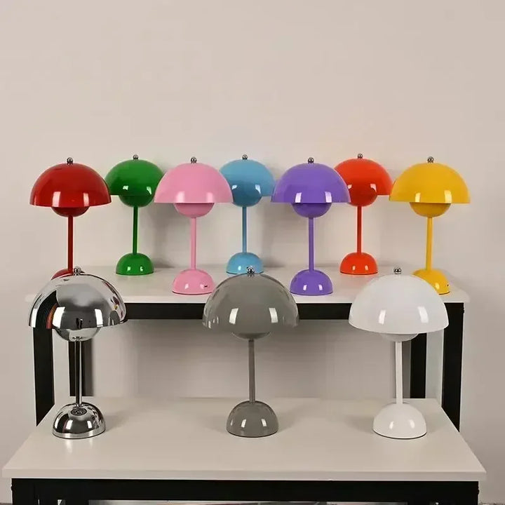 Rechargeable Table Lamp Nordic Flower Bud With Iron Touch Switch Fall 2026 Home Decor For Bedroom Or Nightstand