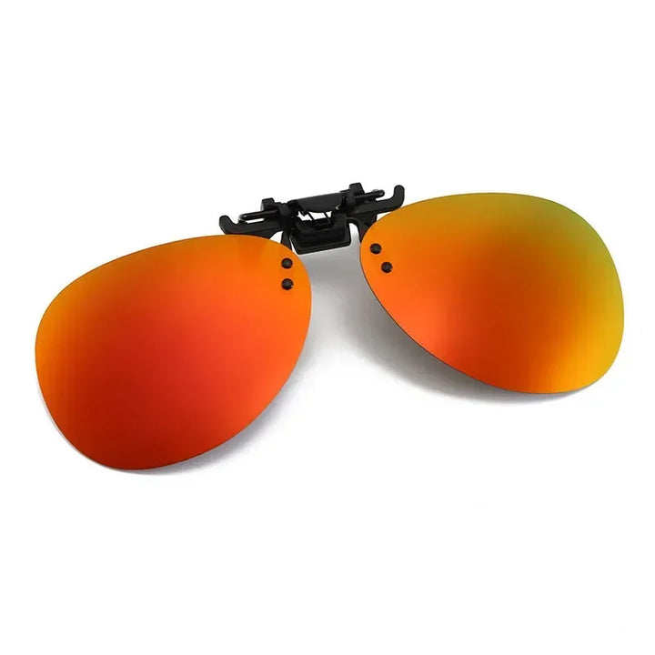 Clip-On Sunglasses Polarized UV400 Night Vision Driving Glasses Square Clip-Ons Anti-Glare Vintage Style 2026