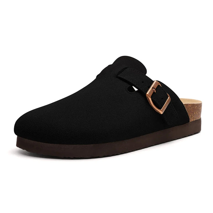 Comfort Cork Slide Sandals – Unisex Suede Footbed Clogs