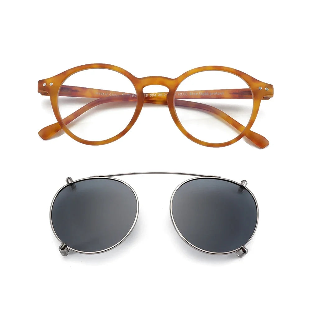 Clip On Sunglasses Retro Round Frames Anti Blue Light Polarizing Clip Ons Summer 2026