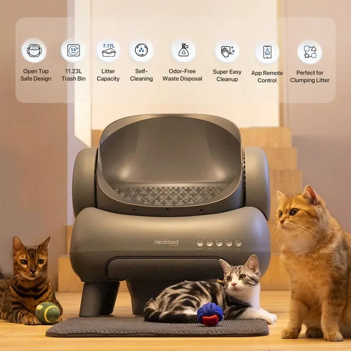 Smart Cat Litter Box App Controlled Automatic Self Cleaning Fall 2025 TikTok Viral Low Noise Odor Reduction