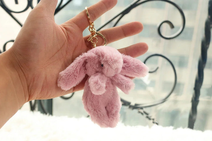 Rabbit Plush Keychain Cute Bunny Bag Charm Soft Gift