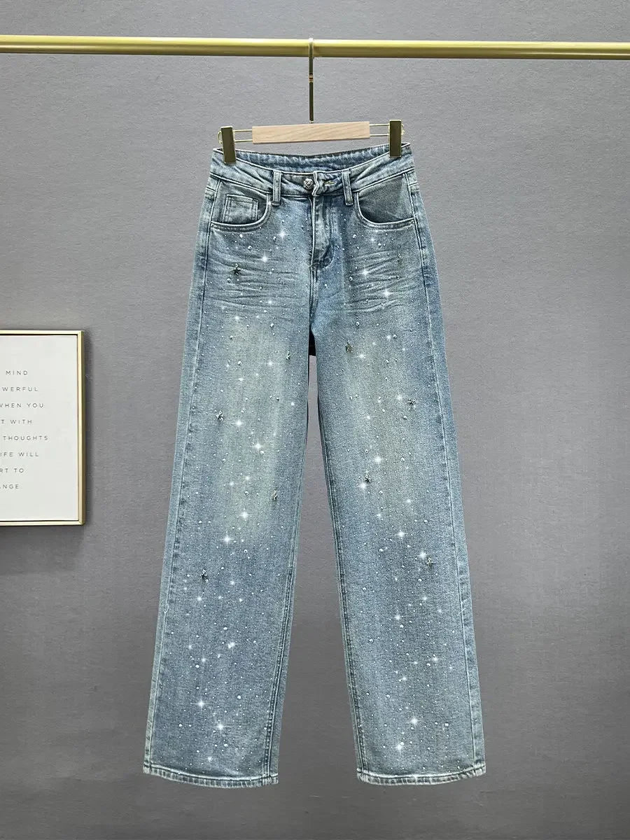 Loose Fit Casual Pants for Women in Blue, Breathable Cotton Polyester, Everyday Comfort Trousers