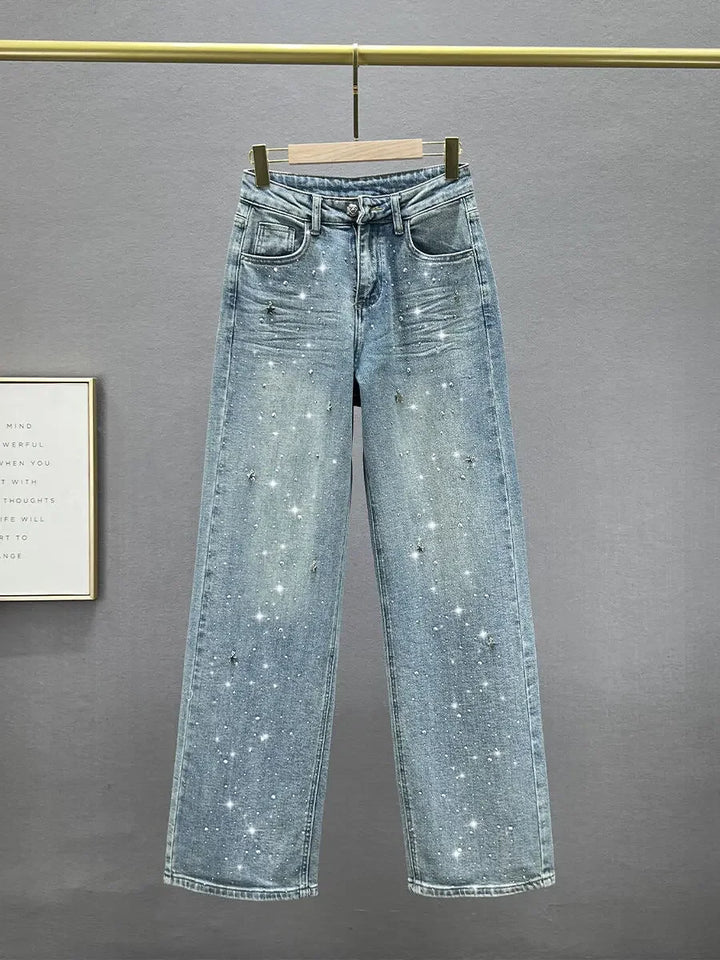 Loose Fit Casual Pants for Women in Blue, Breathable Cotton Polyester, Everyday Comfort Trousers