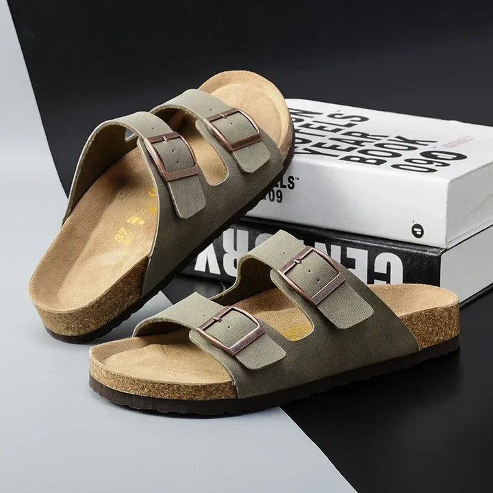 Summer Leather Men Sandals - Durable Non-Slip Outdoor Beach Casual Shoes for Women
