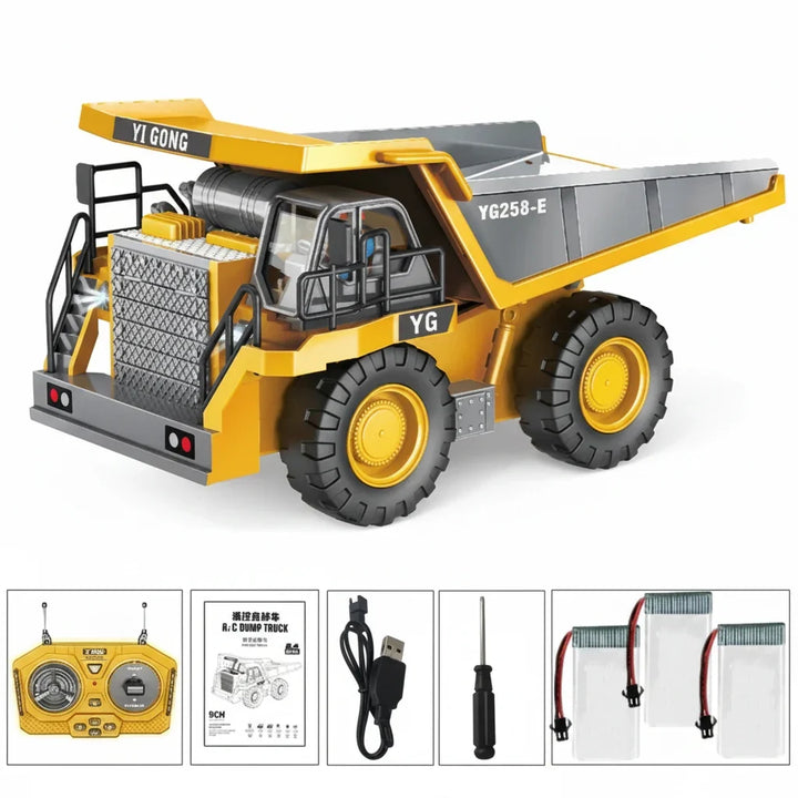 Remote Control Excavator Toy 4x4 Durable Alloy Construction Vehicle TikTok Viral Fall 2025 Kids Gift